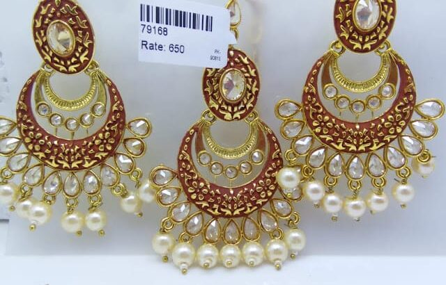 रॉयल कुंदन झुमका सेट